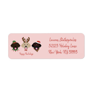 Lycklig Pawlidays Labrador Retriever Hundar Returadress Etikett