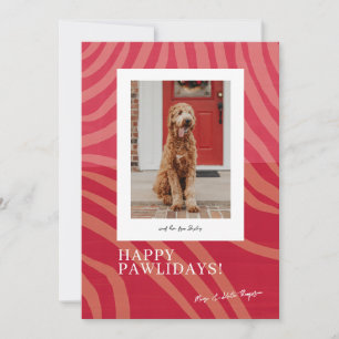 Lycklig Pawlidays Magenta Photo Helgdag Card Julkort