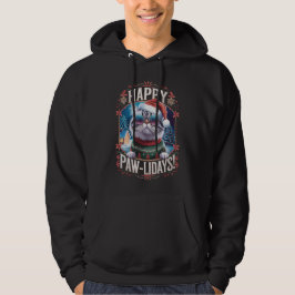Lycklig Pawlidays Persian Cat God jul Roligt Hoodie