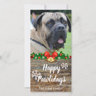 Lycklig Pawlidays Pet Photo jul Julkort