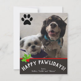 Lycklig Pawlidays Pet Photo-julkort Julkort
