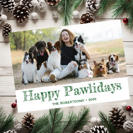 Lycklig Pawlidays Photo Julkort