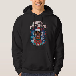 Lycklig Pawlidays Rhodesian Ridgeback-julen Hund Hoodie