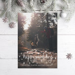 Lycklig Pawlidays Roligt Stars Hund Photo Julkort<br><div class="desc">Lycklig Pawlidays in roligt curly type with stars. Lägg till ett foto på baksidan eller ett meddelande. För alla husdjur med tassar!</div>