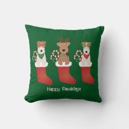 Lycklig Pawlidays Welsh Wire Fox Terrier Hundar Kudde