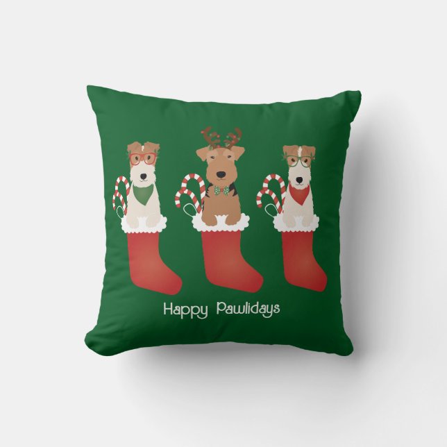 Lycklig Pawlidays Welsh Wire Fox Terrier Hundar Kudde (Framsida)