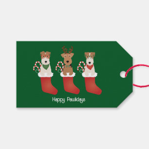 Lycklig Pawlidays Welsh Wire Fox Terrier Hundar Presentetikett