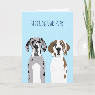 Lycklig Pawthers Day Cute Great dane Hundar Blue Kort