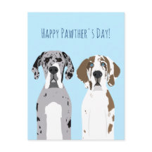 Lycklig Pawthers Day Cute Great dane Hundar Blue