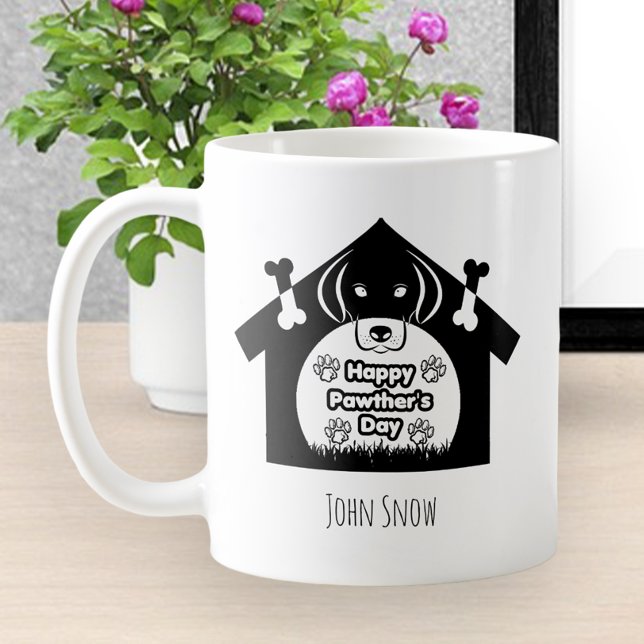 Lycklig Pawthers Day Cute Kaffemugg (Skapare uppladdad)