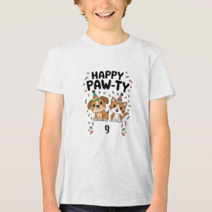 Lycklig Pawty Birthday Kids'Basic T-Shirt