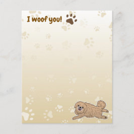 Lycklig Pekingese Hund älskare I Woof You Tassar