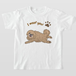 Lycklig Pekingese Hund älskare I Woof You Tassar T Shirt