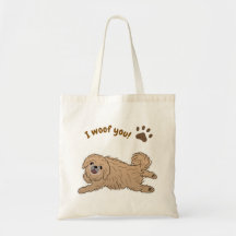 Lycklig Pekingese Hund älskare I Woof You Tassar