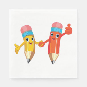 Lycklig Pencil Pappersservett