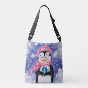 Lycklig Penguin - jul - Axelväska