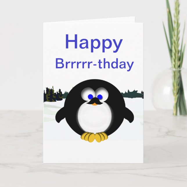 Lycklig Penguin Kort (Framsida)