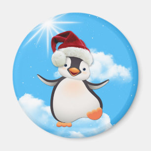 Lycklig Penguin med tomhatt Magnet