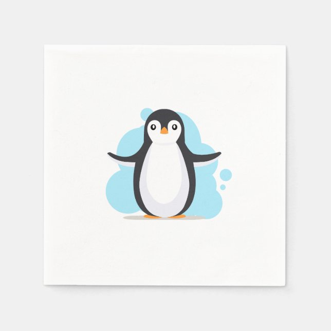 Lycklig penguin pappersservett (Framsidan)