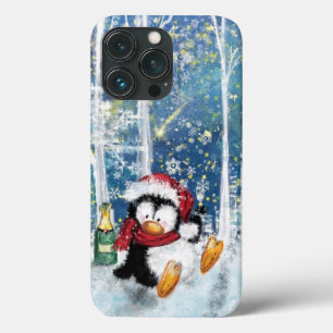 Lycklig Penguin Party, iphone case