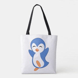 lycklig penguin tygkasse