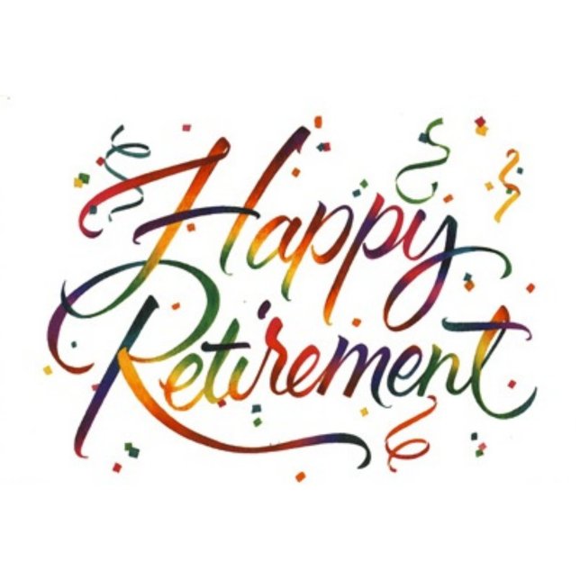 Lycklig Pension Armbandsur (Happy Retirement Lettering surrounded by confetti!)
