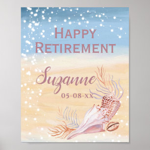 Lycklig Pension Beach Kustnära Snäckan Poster