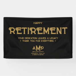 Lycklig Pension Black och Guld Monogram