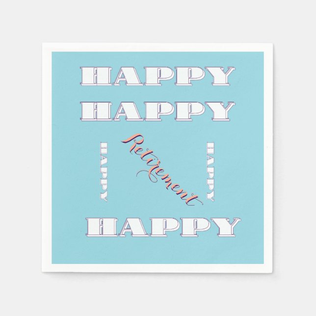 LYCKLIG Pension Blue Pappersservett (Framsidan)