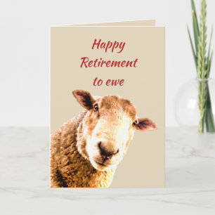 Lycklig Pension Ewe-slynniga får (Humor) Kort