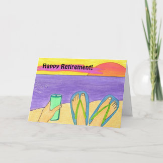 Lycklig pension! hälsningkort kort