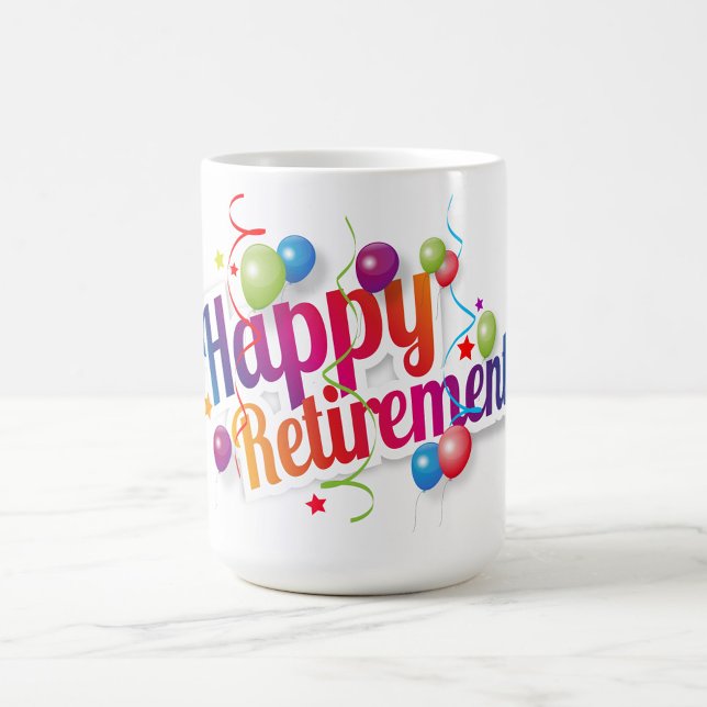 Lycklig Pension Kaffemugg (Happy Retirement Colorful Letters Coffee Mug!)