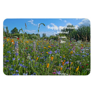 Lycklig Pension Kärlek Personlig Wildblommor Magnet
