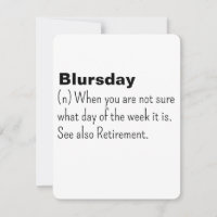 Lycklig Pension-kort, Blursday, Funny Pension,