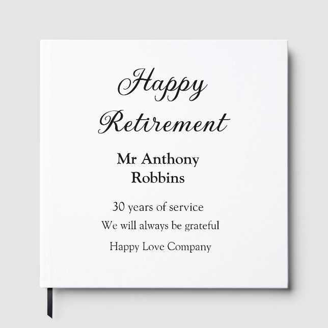 Lycklig pension lägger till namn-tjänstens pension gästböcker (Framsida)