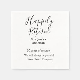 Lycklig pension lägger till namn-tjänstens pension pappersservett