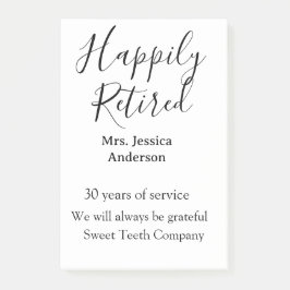 Lycklig pension lägger till namn-tjänstens pension post-it block