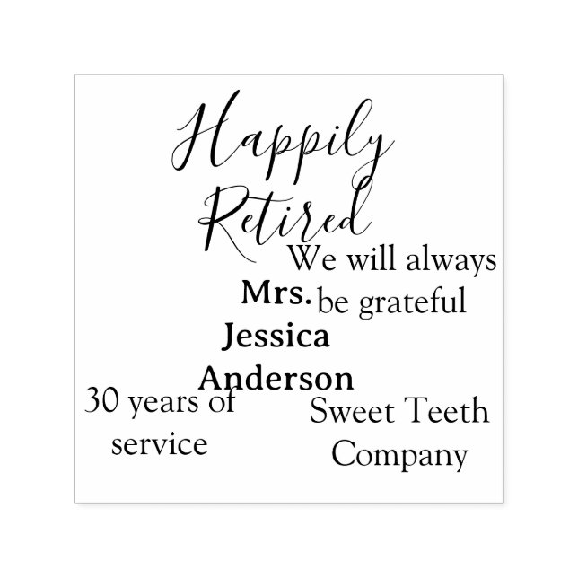 Lycklig pension lägger till namn-tjänstens pension självfärgande stämpel (Design)