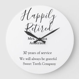 Lycklig pension lägger till namn-tjänstens pension stor klocka