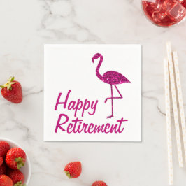 Lycklig pension lågspänd rosa flamingo Papper Pappersservett