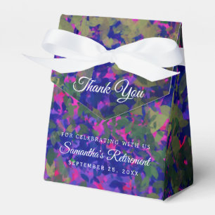 Lycklig Pension Lila Blue Garden Hand Paskriven Presentaskar