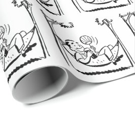 Lycklig Pension Man i Hammock Presentpapper