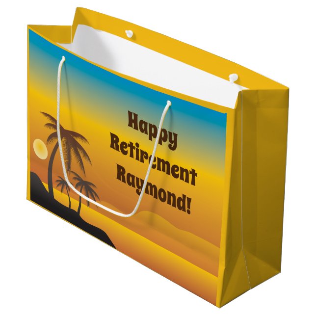 Lycklig Pension med stranden handflatan träd (Framsidan Vinklad)