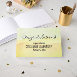 Lycklig Pension Pastel Watercolor Anpassningsbar Gästböcker