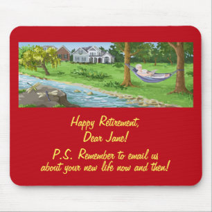 Lycklig Pension personalize (Dam i Hammock) Musmatta