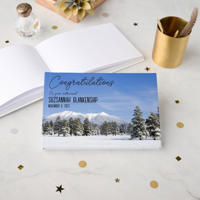 Lycklig Pension San Francisco-peaks i Snö Photo Gästböcker (Framsida öppen)