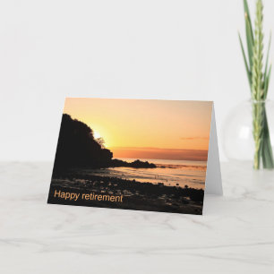 Lycklig pension solnedgång i Skottland Kort