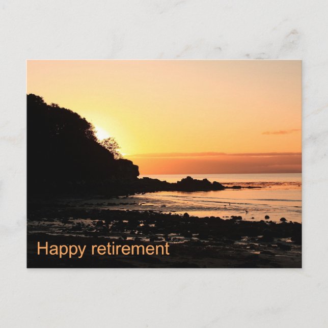 Lycklig pension solnedgång i Skottland Vykort (Framsida)