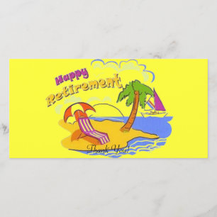 Lycklig pension tack kort