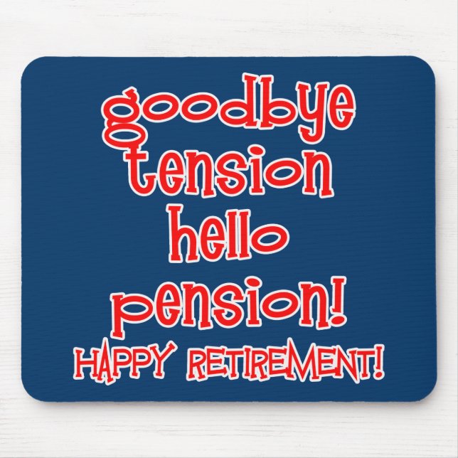 Lycklig pension! Tshirts och pensionärgåvor Musmatta (Framsidan)
